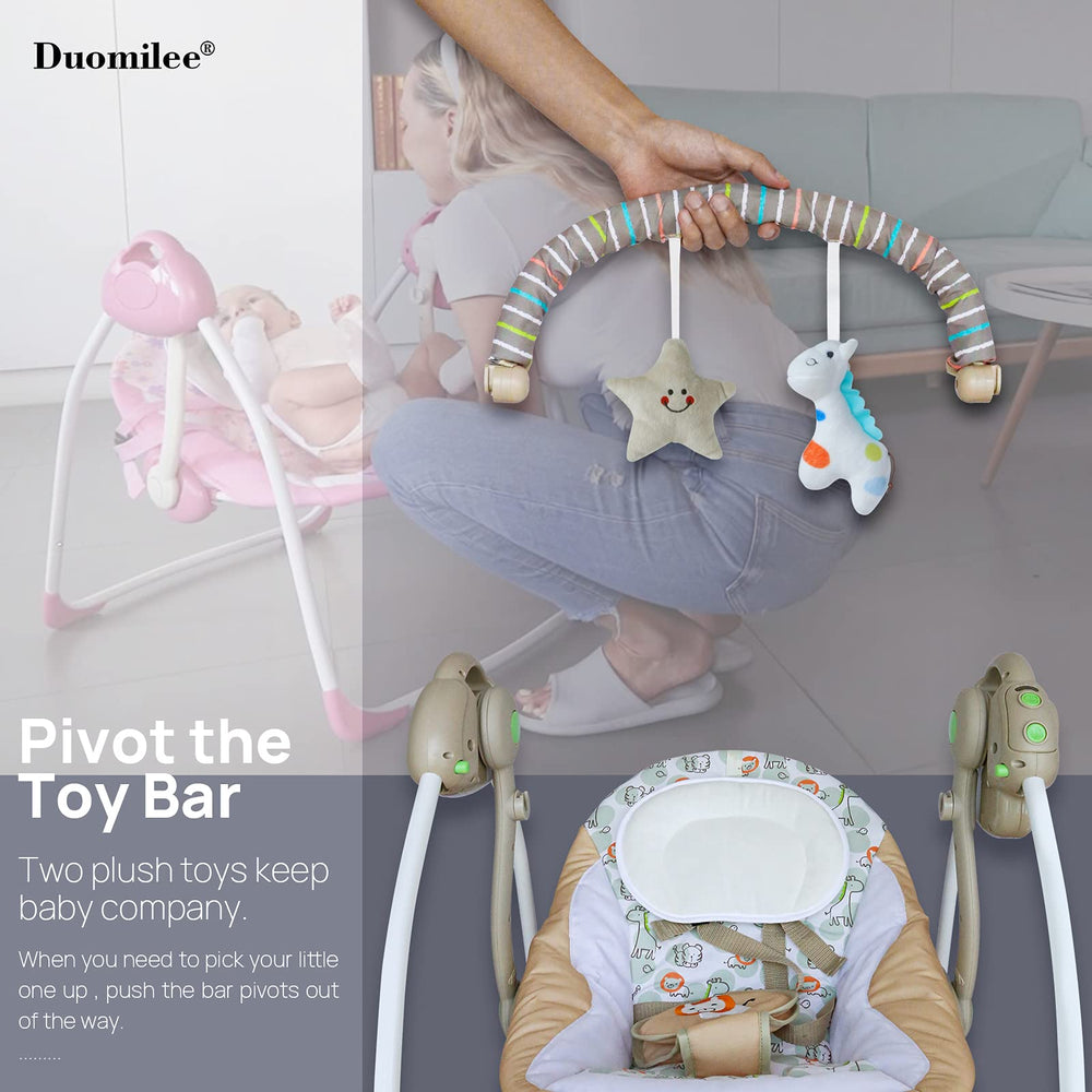 Duomilee swing offers 16 melodies and adjustable speed stages.