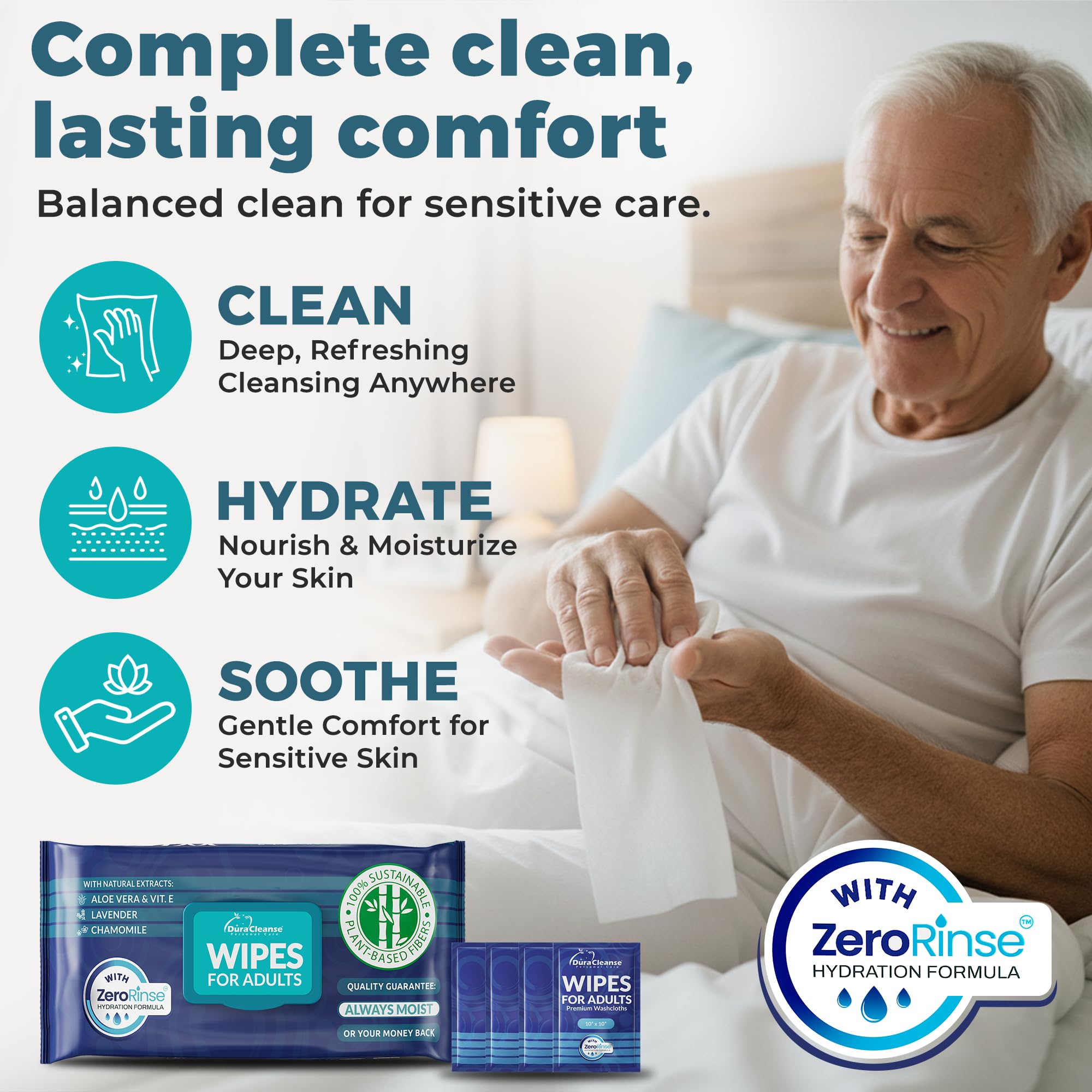 Dura Cleanse travel wipes 16-pack for on-the-go cleaning