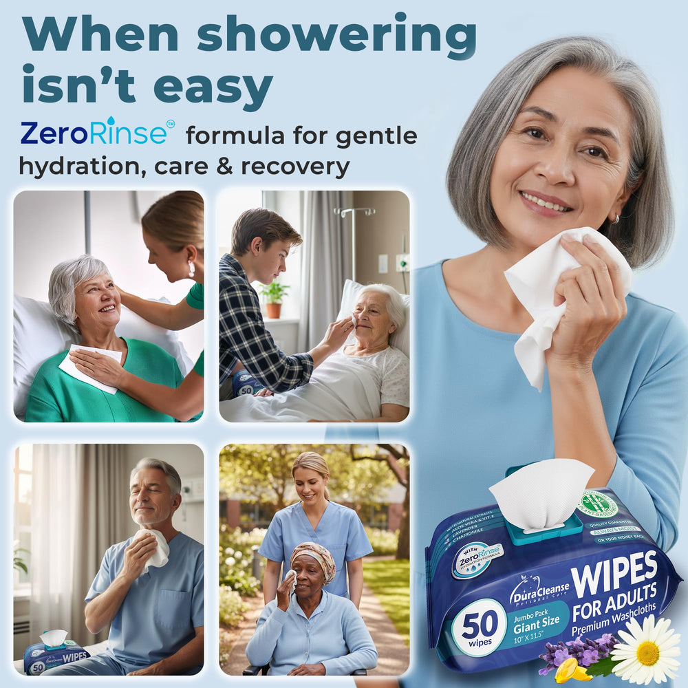 Dura Cleanse XL 200-count pack showing full coverage for hygiene