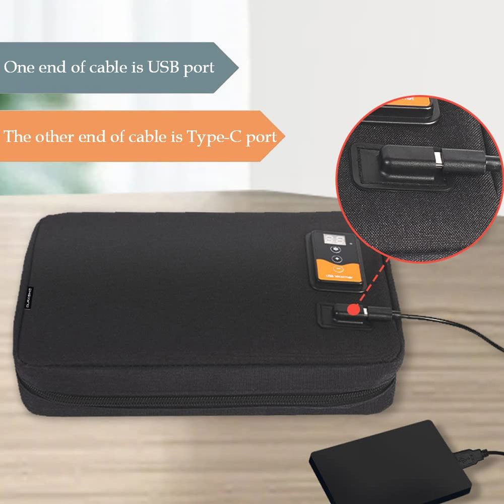 DURASIKO wipes heater portable design with a handle for easy transport.