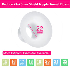 Durceler 22mm inserts adapt 24mm shields to 22mm for improved fit.