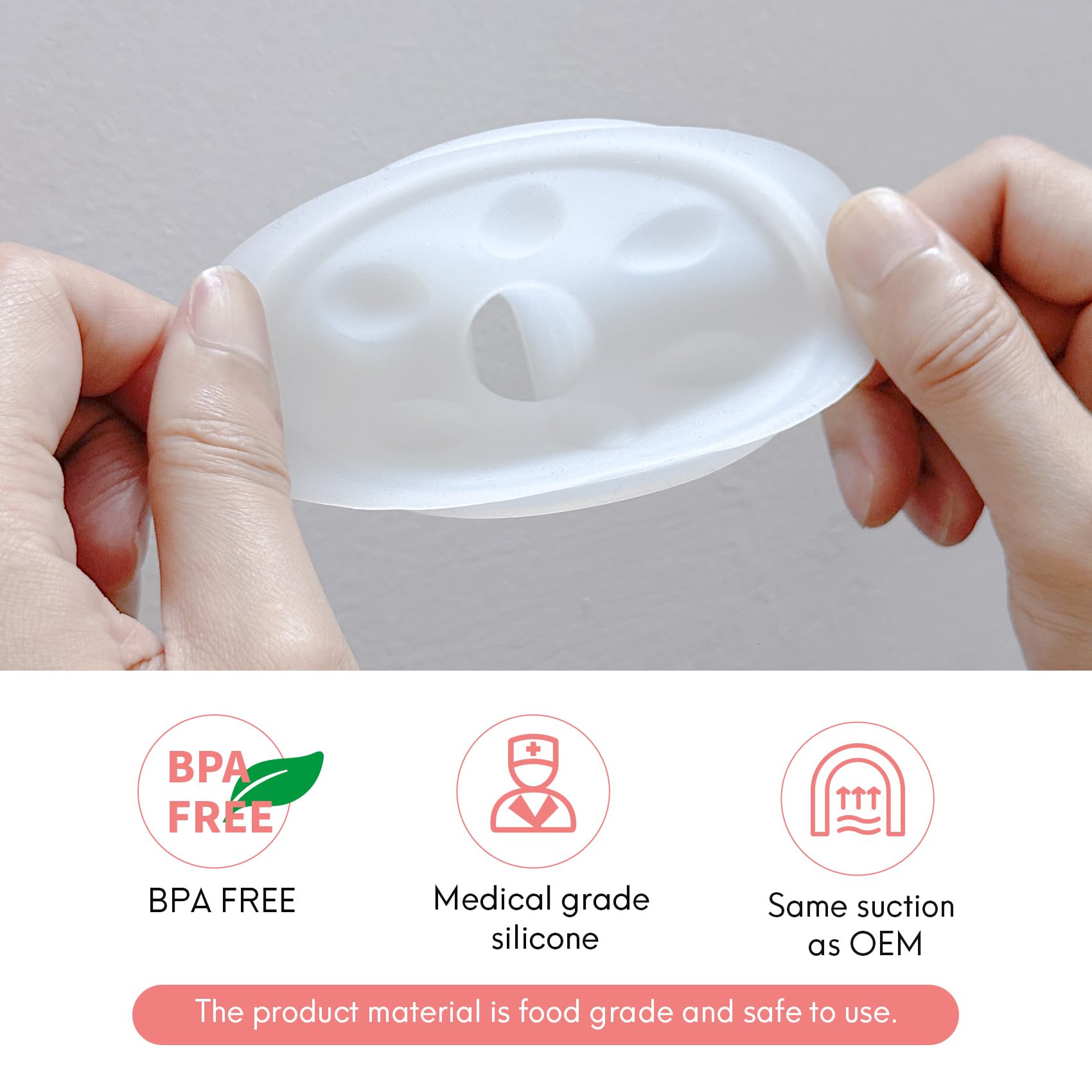 Durceler BPA-free silicone cushion supports safe, comfortable pumping sessions