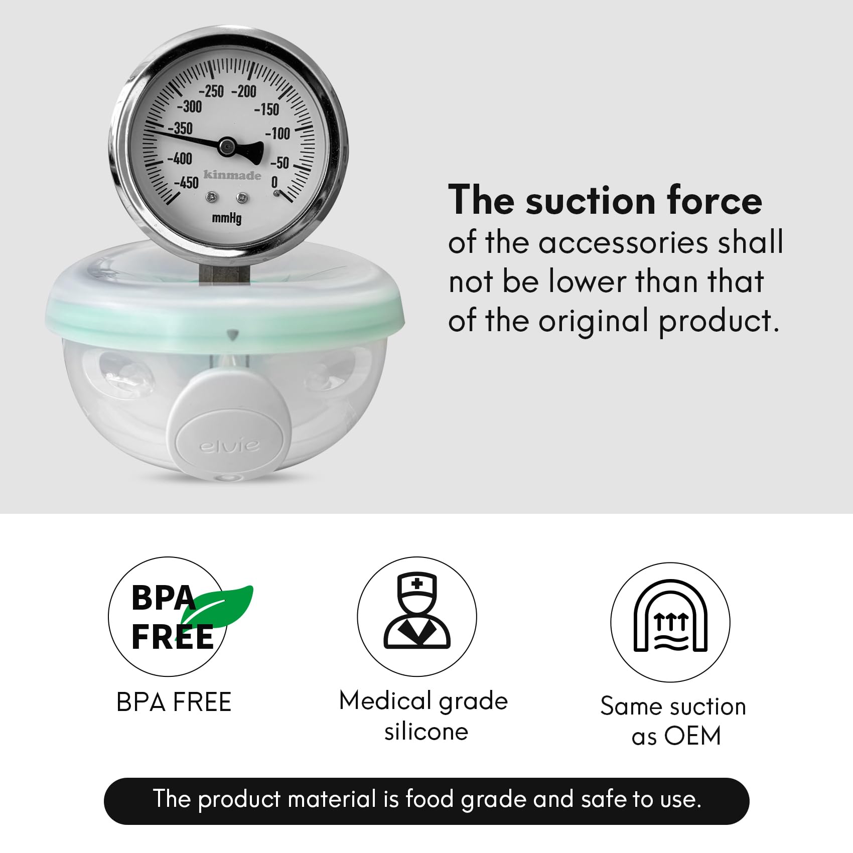 Durceler Elvie Stride compatible packaging clearly labels parts for easy replacement