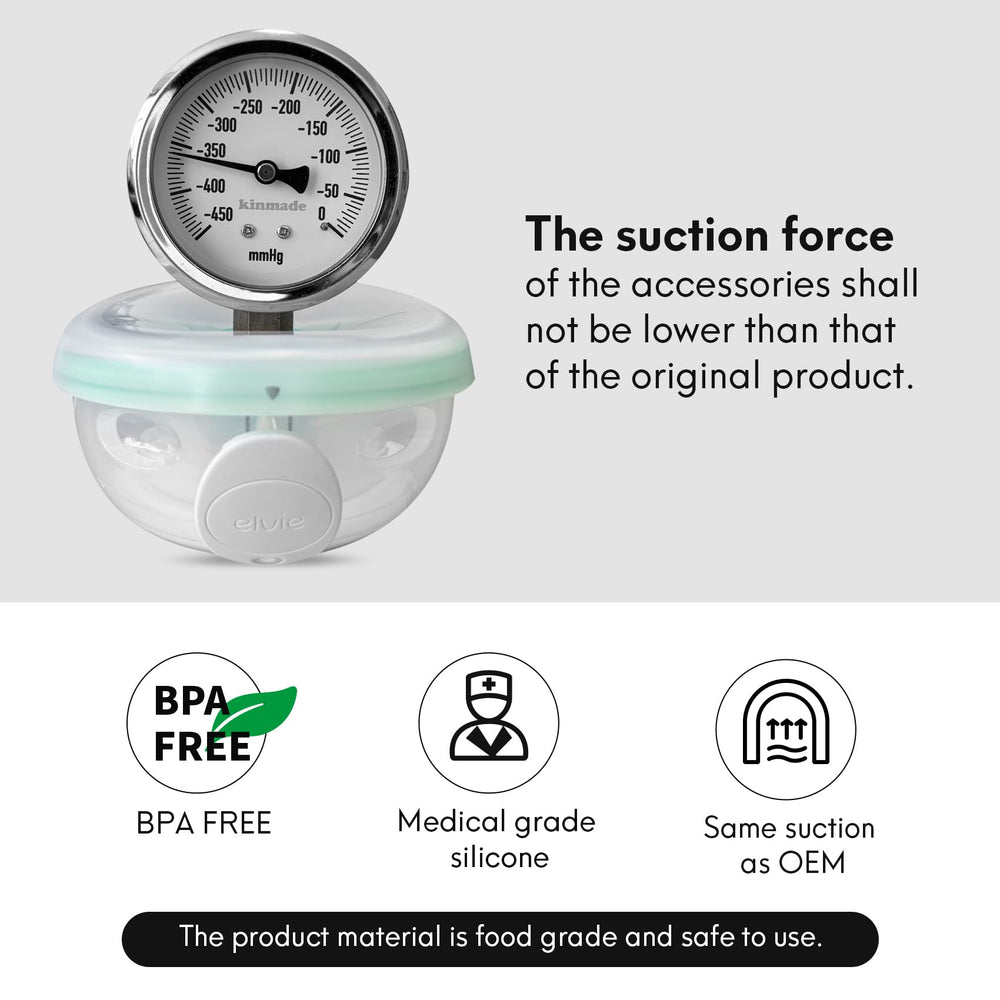 Durceler Elvie Stride compatible packaging clearly labels parts for easy replacement