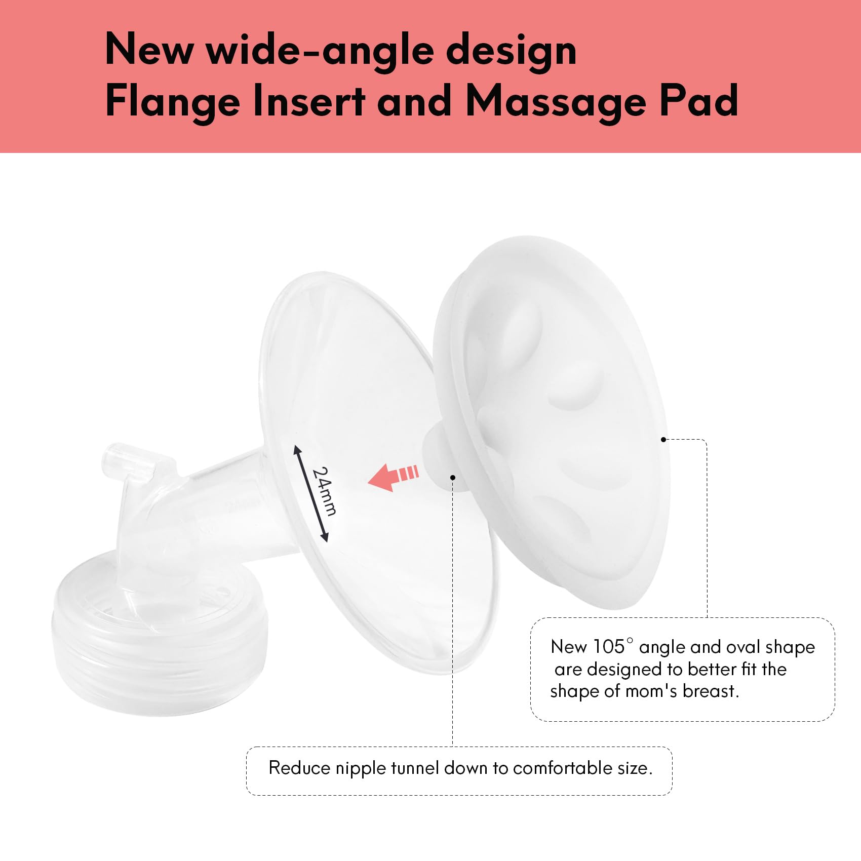 Durceler Spectra S1/S2 compatible massage pad gently contours the breast