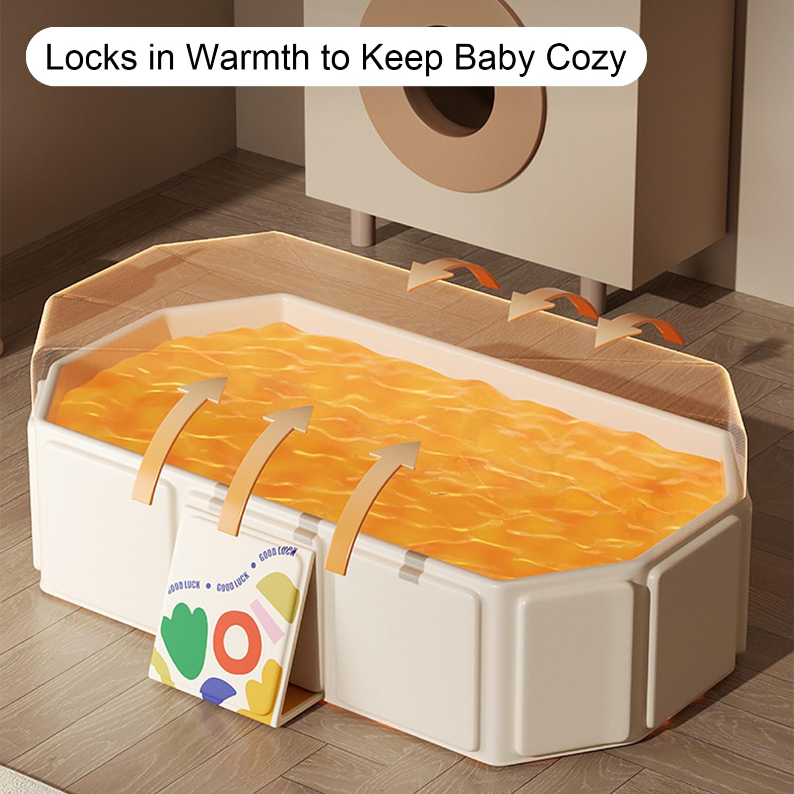 DUSHARKFUN collapsible baby bathtub travel-ready for trips and outings