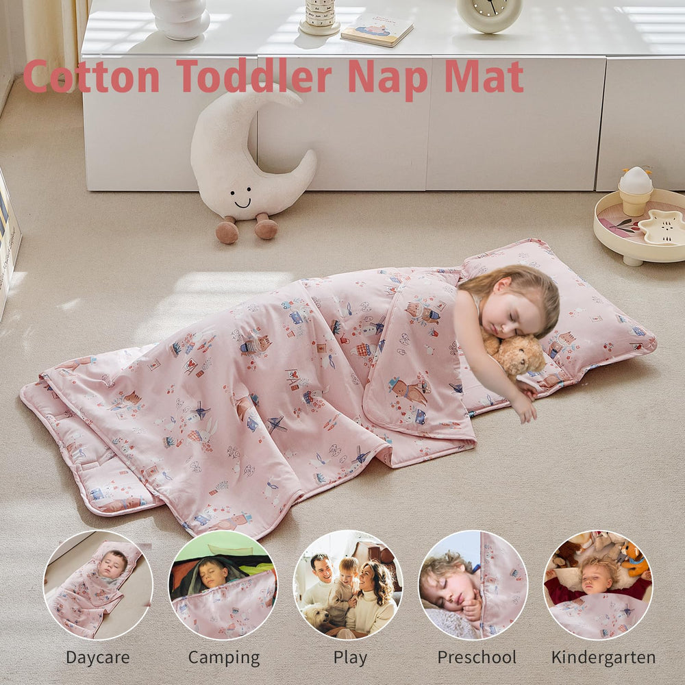 DuShow animal-pattern nap mat ideal for girls in preschool