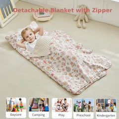 DuShow floral nap mat with removable pillow for added comfort
