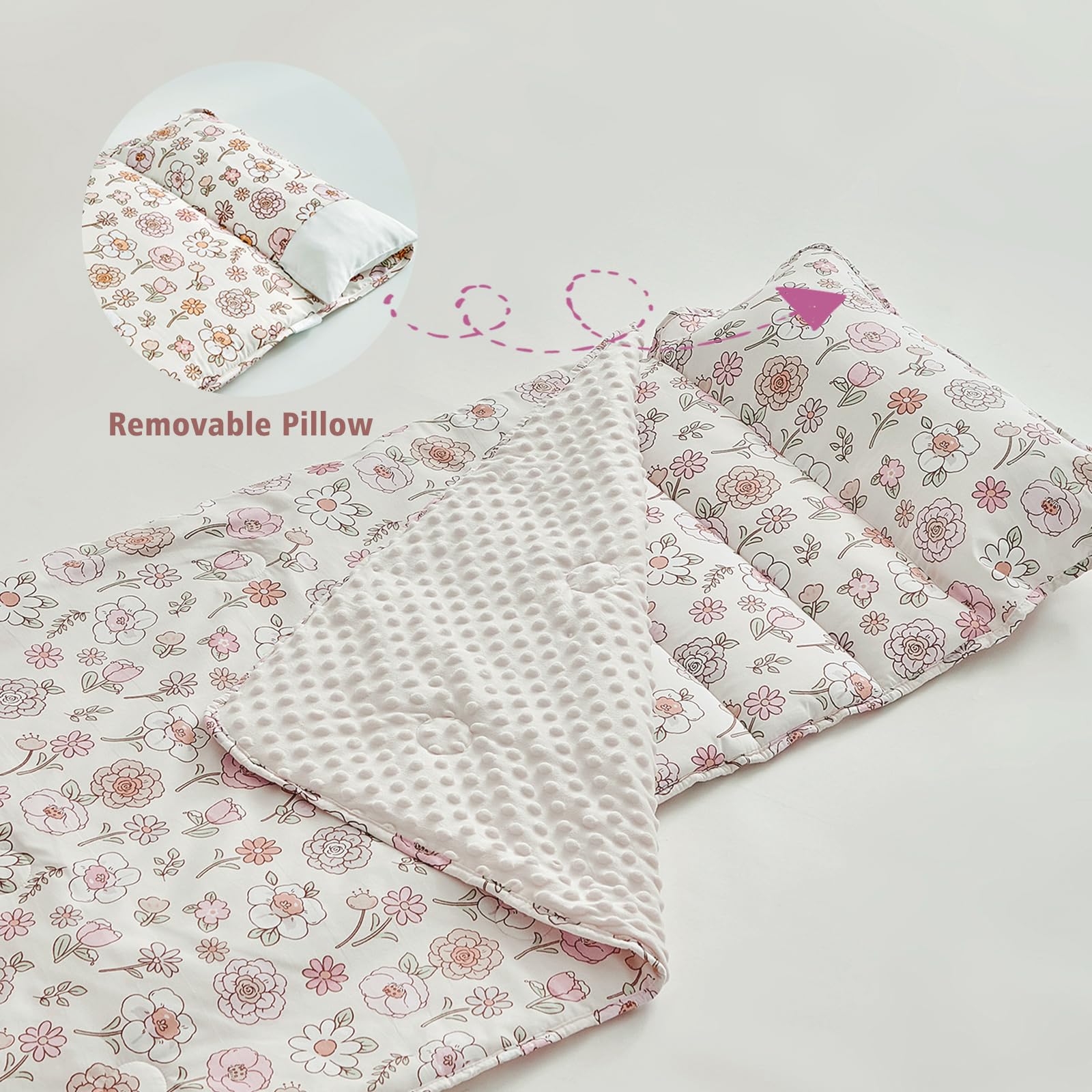 DuShow nap mat with microfiber and minky lining for soft touch and durability