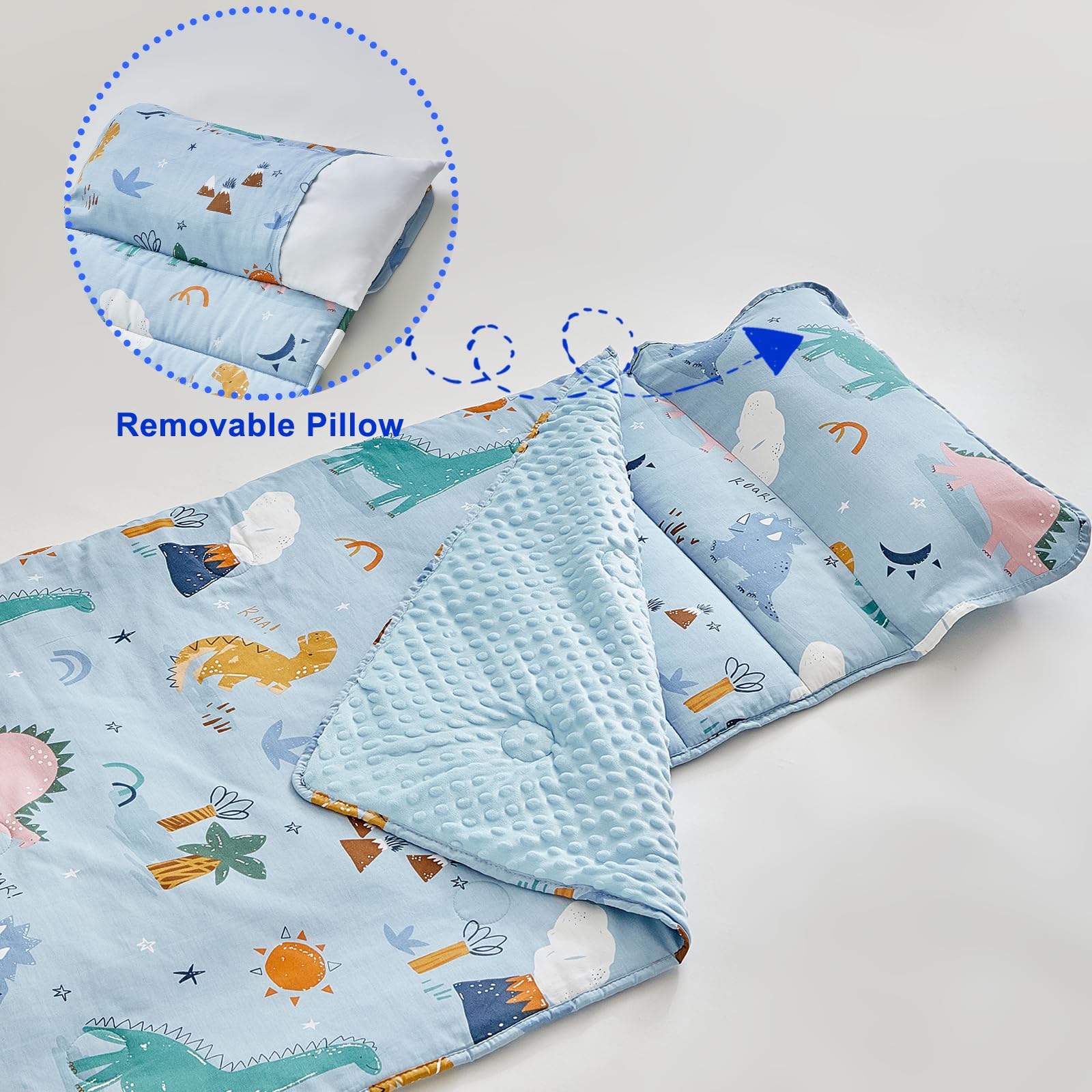 DuShow machine washable fabric nap mat for easy cleaning