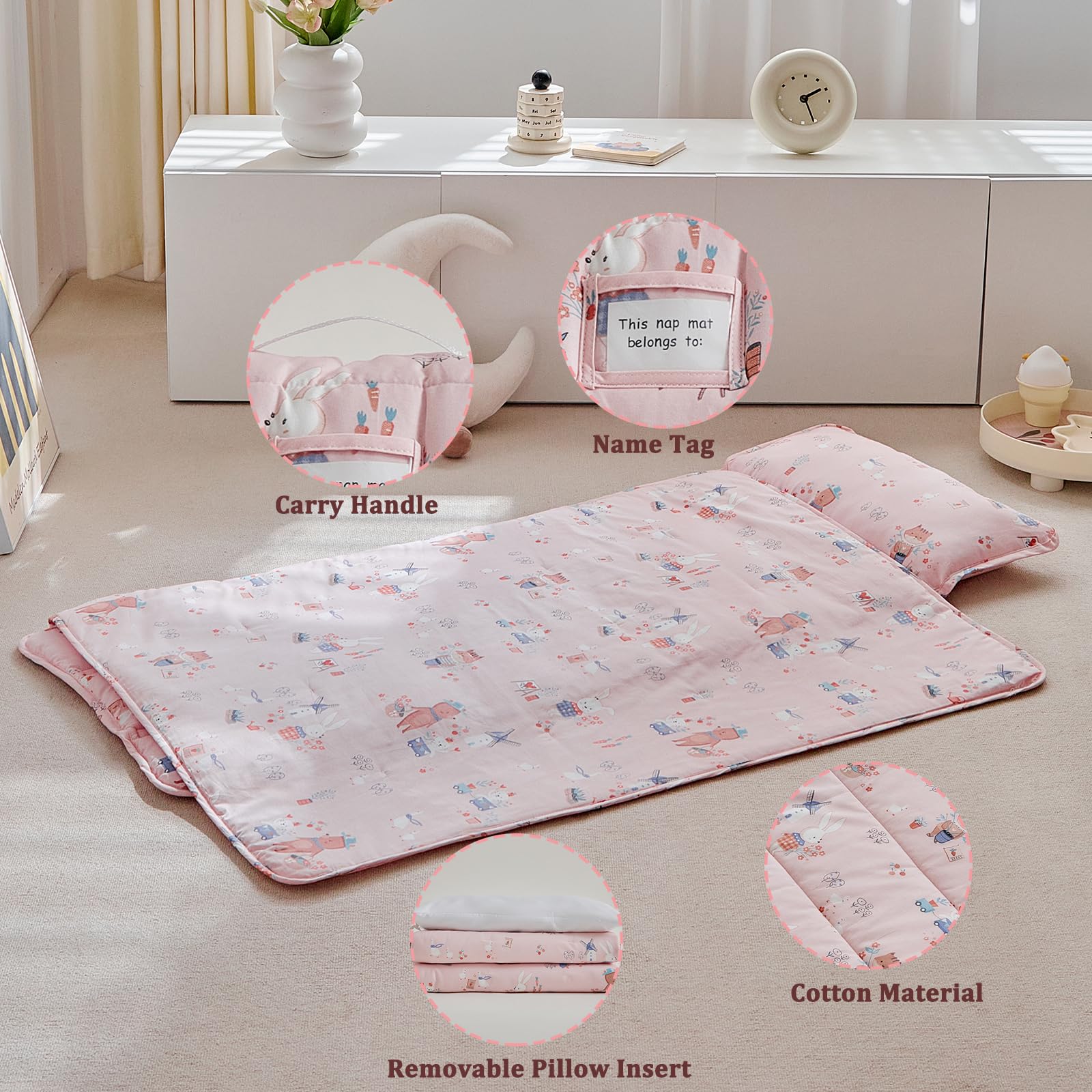 DuShow multi-use kids sleeping mat for daycare, sleepovers, camping