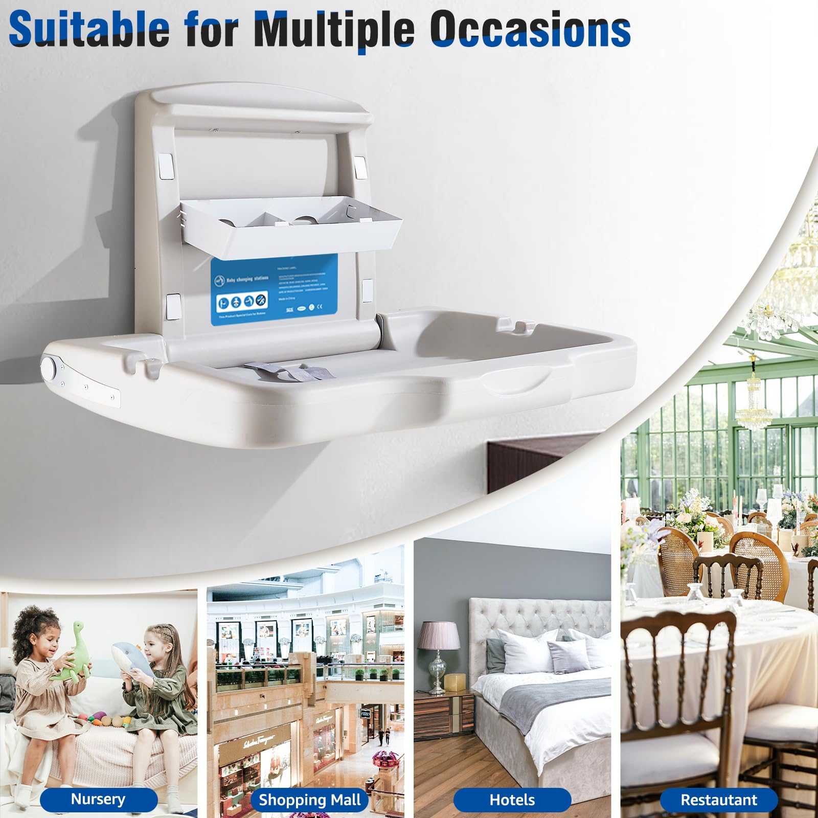 DutyWorks commercial-grade station supports up to 20 kg for growing babies.