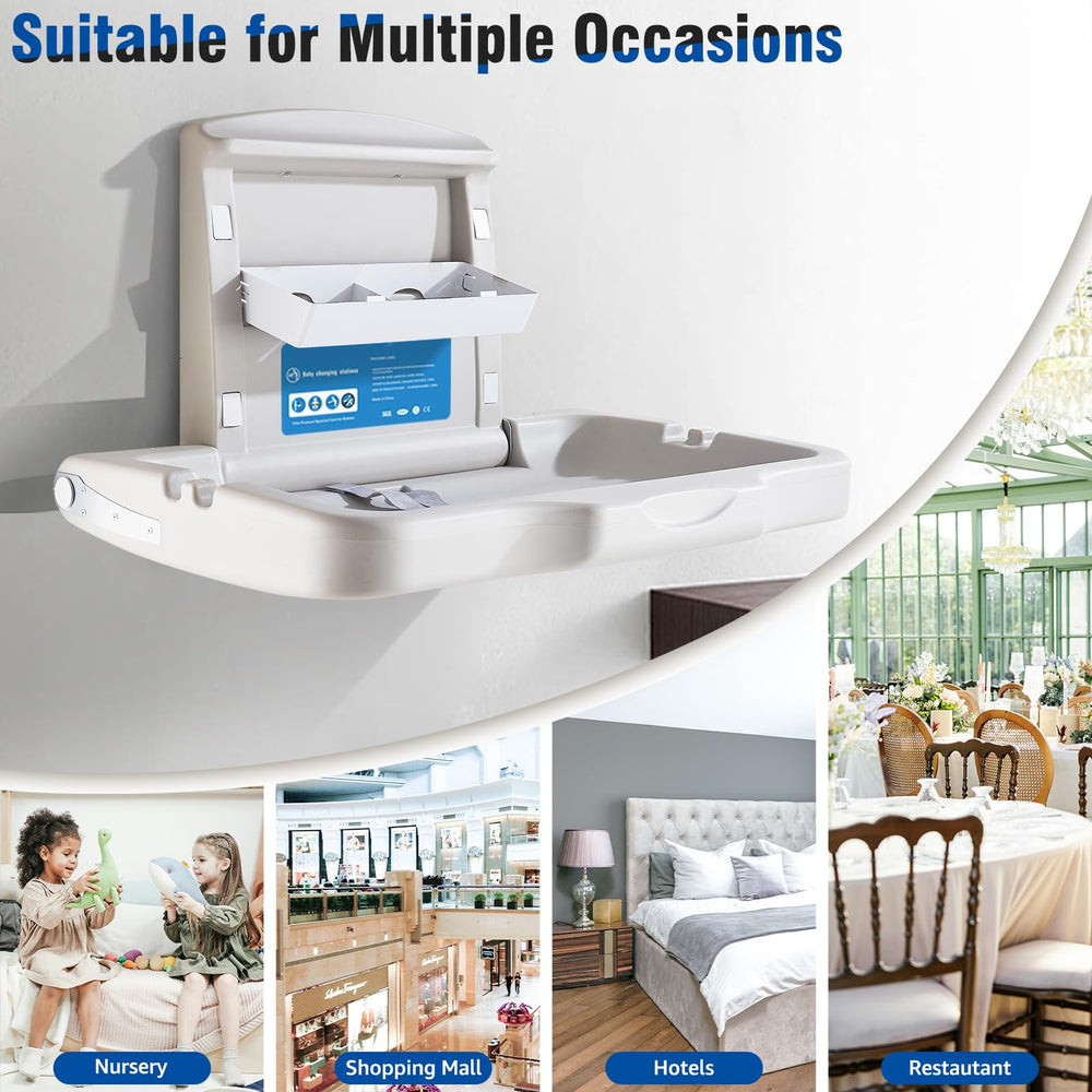 DutyWorks commercial-grade station supports up to 20 kg for growing babies.