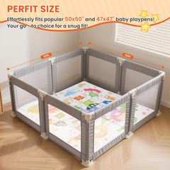 Duwenem baby play mat 71x59 inch for larger play spaces.