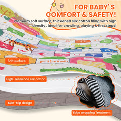 Duwenem baby play mat foldable design enables easy storage
