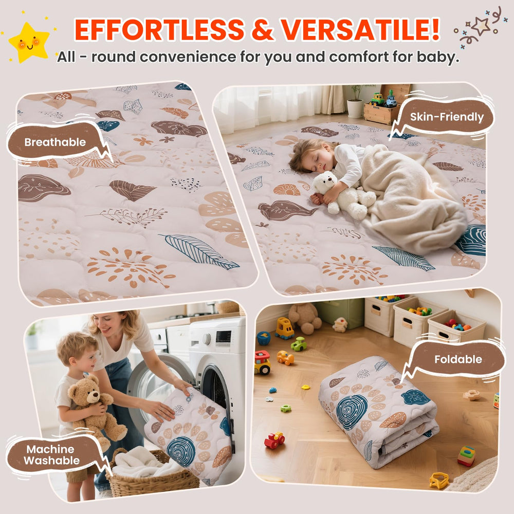 Duwenem baby play mat nursery-friendly surface enhances decor.