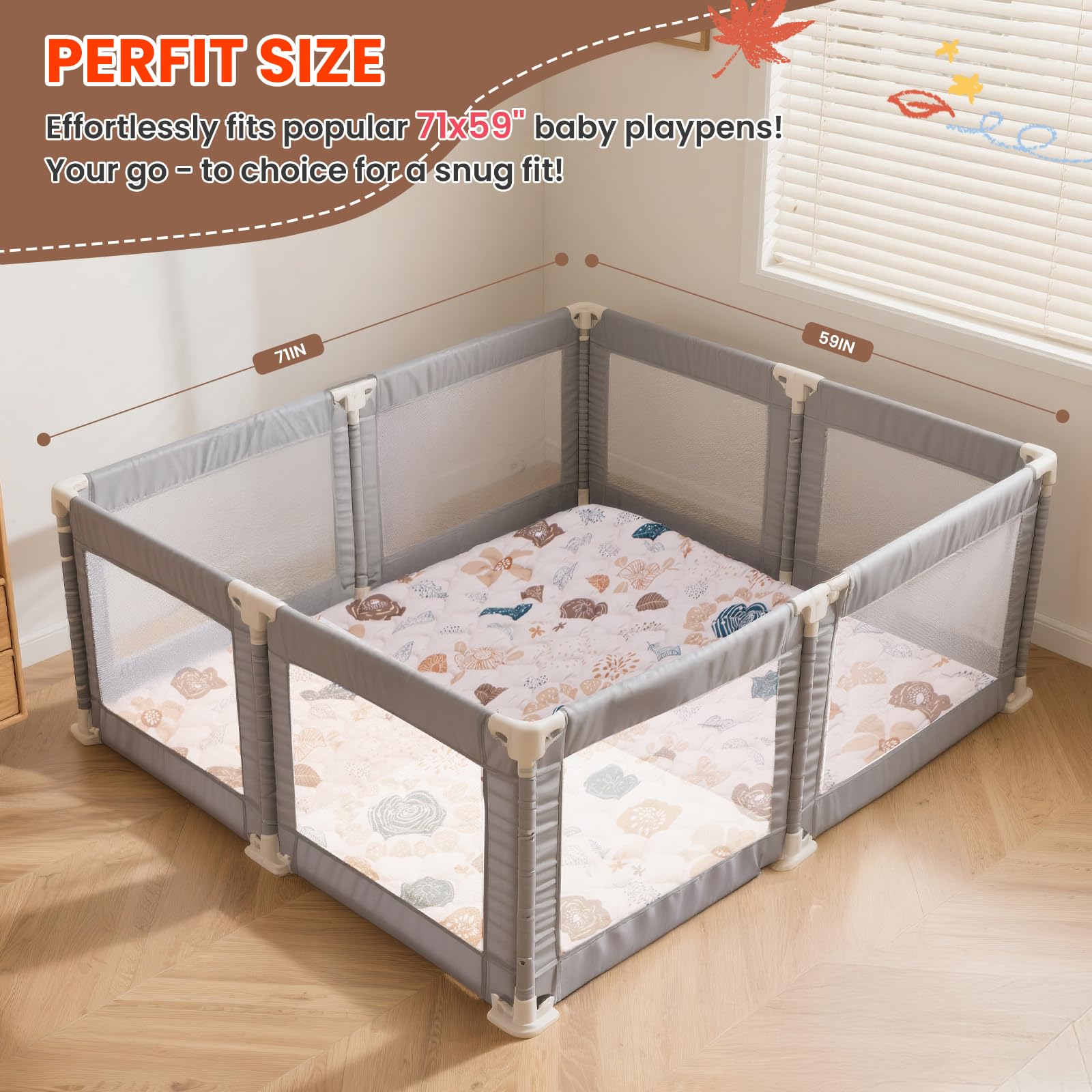 Duwenem baby play mat ideal for playpen or floor use.