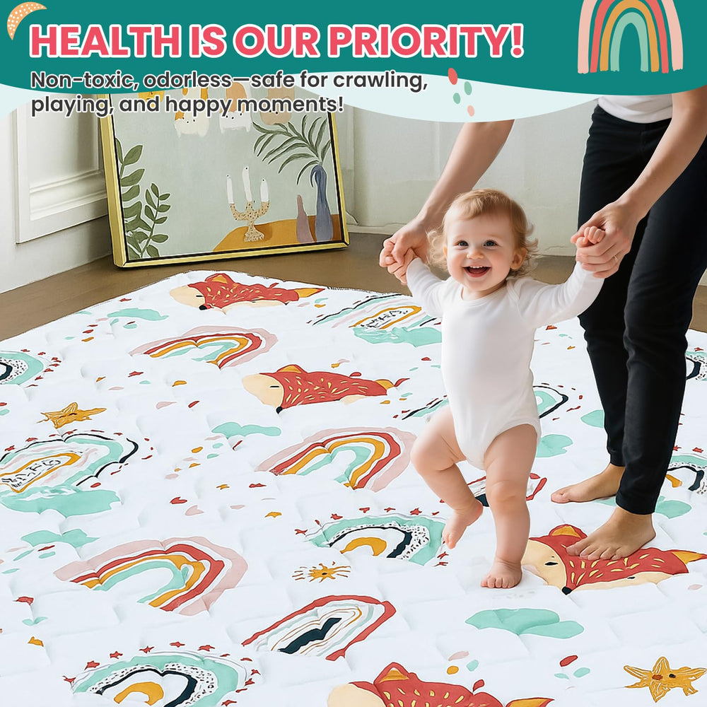 Duwenem machine-washable play mat cleans quickly for busy families.