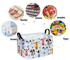 DUYIY collapsible storage basket folded flat for compact travel and storage
