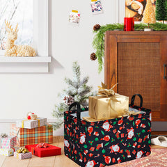 DUYIY rectangle Christmas gift basket decor-friendly look, blends with any room.