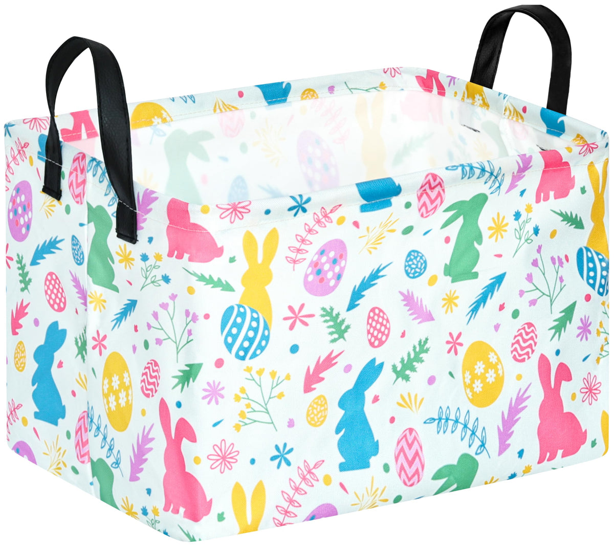 DUYIY rectangle Easter Gift Storage Basket keeps shelves organized and portable