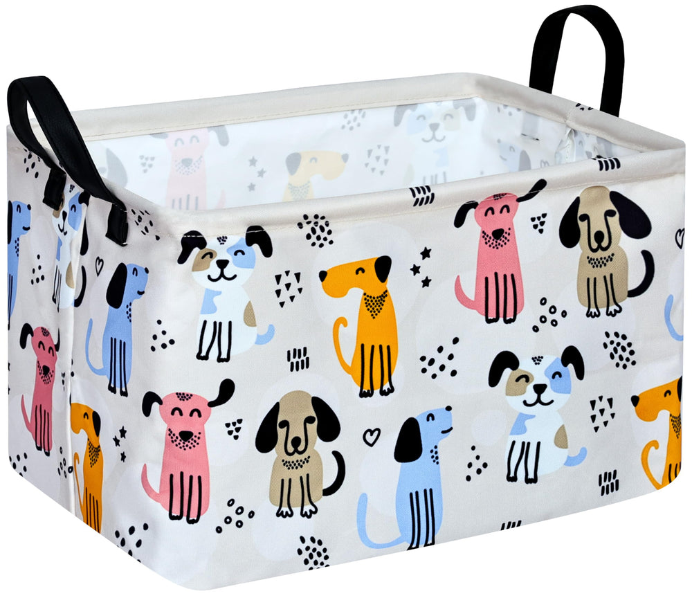DUYIY rectangle gift storage basket front view with collapsible design for easy storage