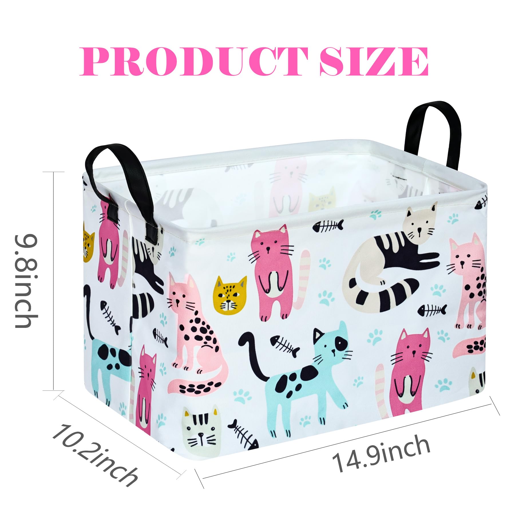 Duyiy basket with sturdy handles for laundry or toy storage