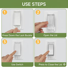 Dvvsav rocker-switch guard – compatible with standard switches for reliable operation.