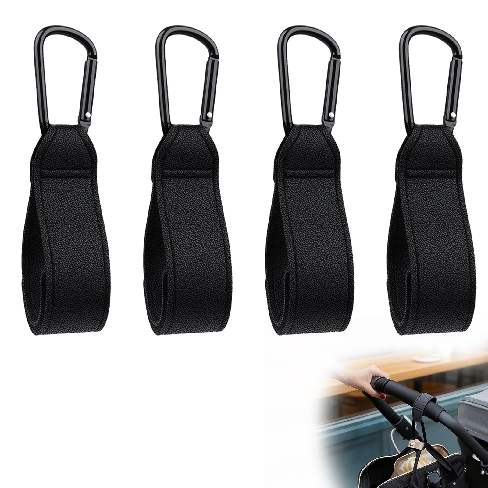 Dvvsav universal-fit stroller hook on any handle for hands-free shopping