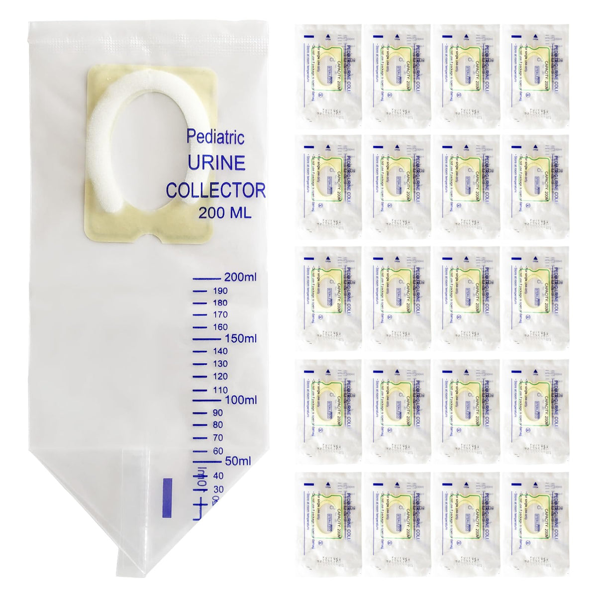 DWCHECK 20-pack pediatric urine bags collection for on-the-go use