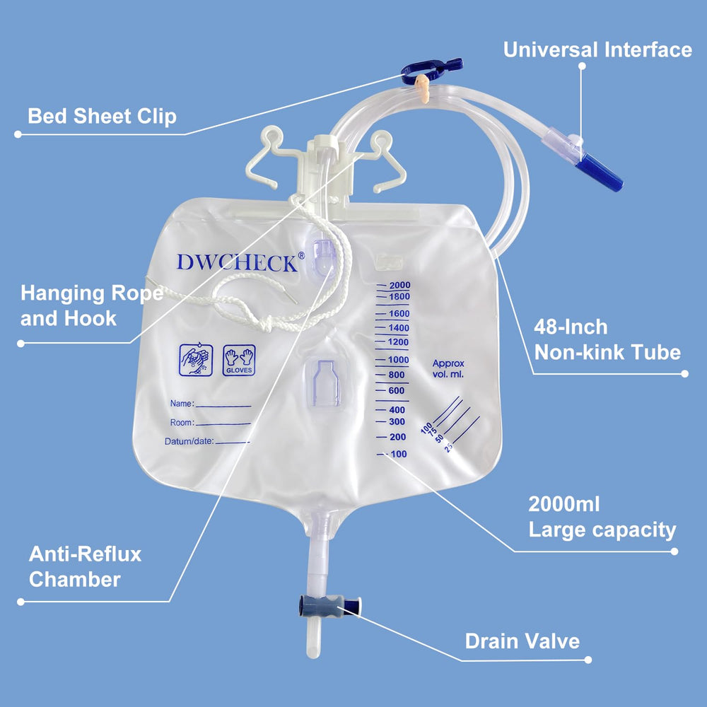 DWCHECK anti-reflux chamber minimizes backflow during disposal.