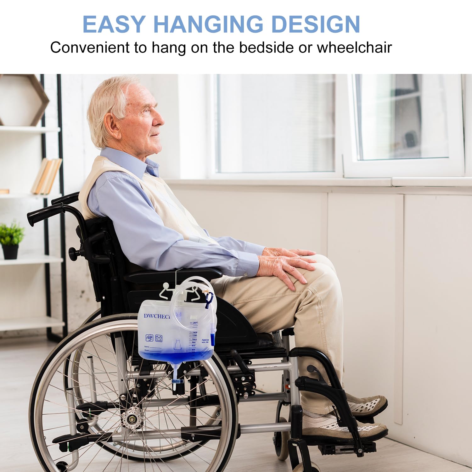 DWCHECK bedside-ready setup supports caregivers.