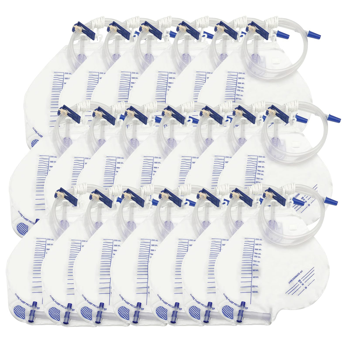 DWCHECK urinary bag 2000 mL with anti-reflux chamber for secure urine containment.