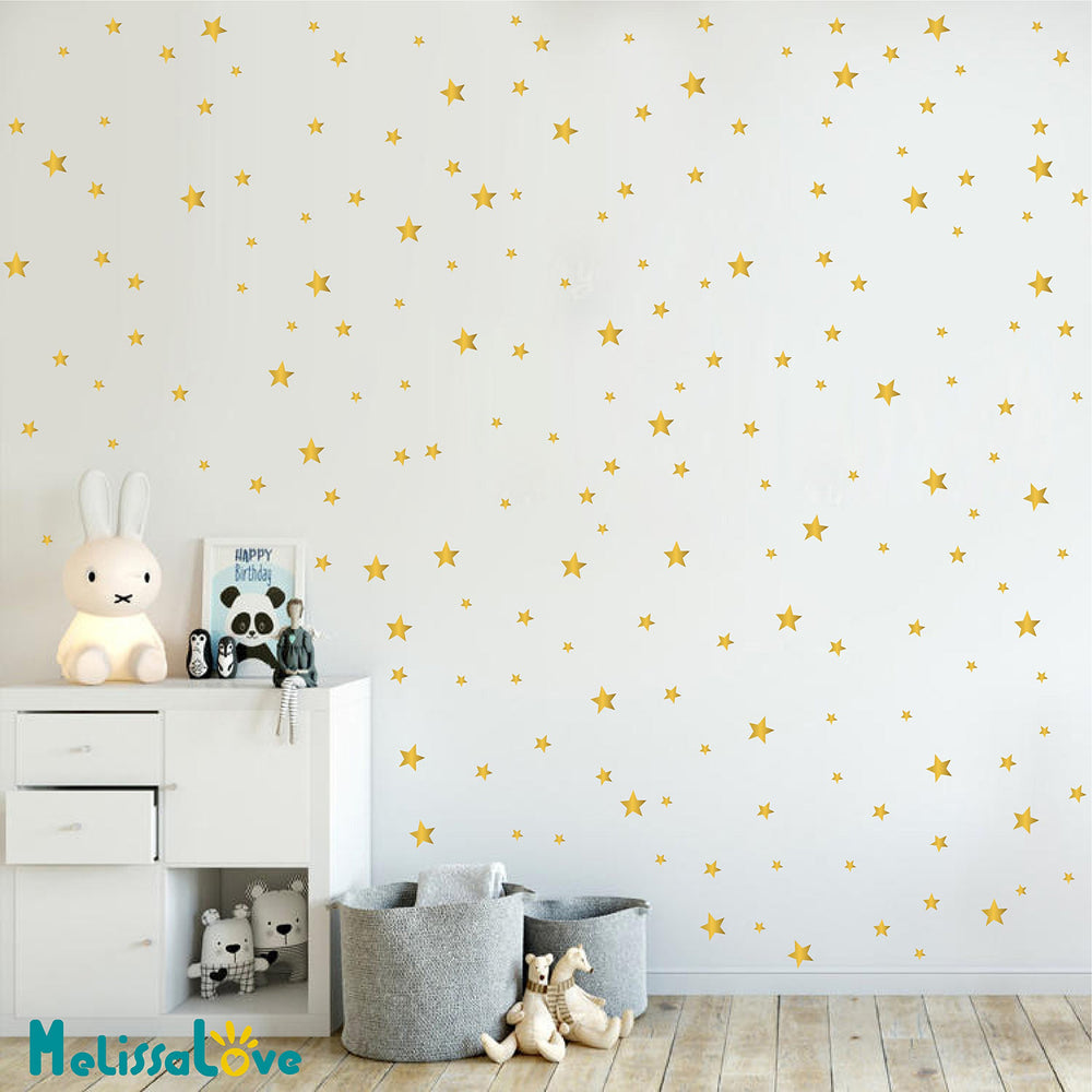 DXLING Melissalove white star stickers add playful light to nursery walls