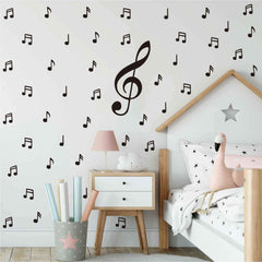 DXLING music note big logo wall sticker for kids' room decor.