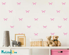 DXLING pink ribbon wall decal, ideal for princess bedrooms and DIY murals