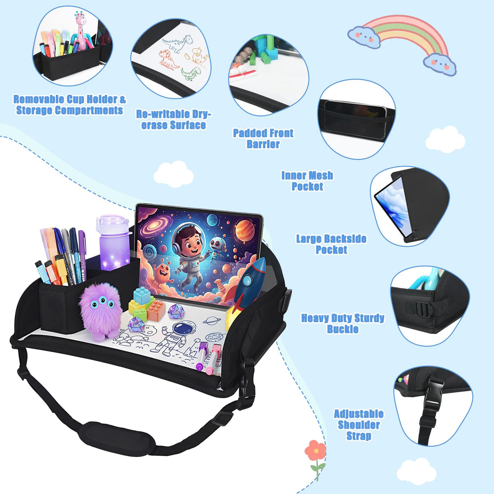 DxTing travel tray with waterproof dry-erase surface enables easy reuse and cleaning