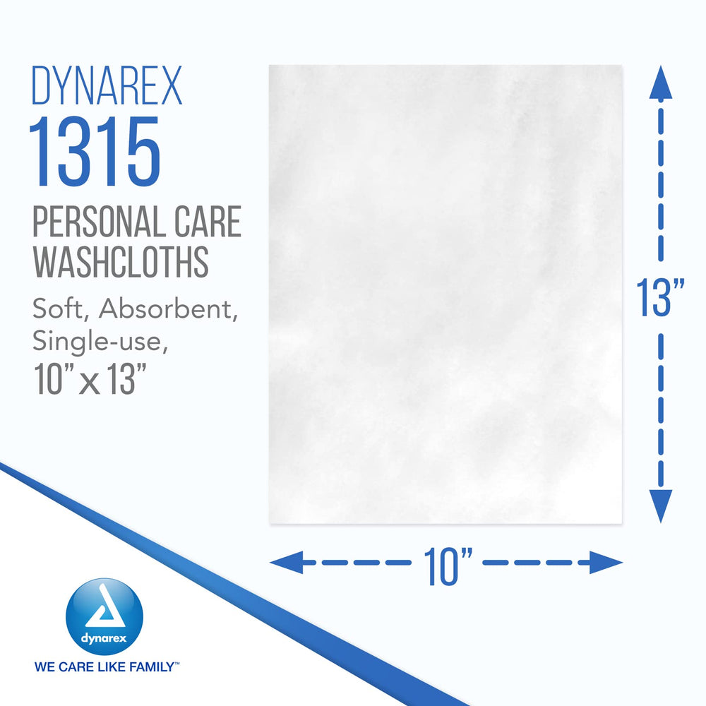 Dynarex disposable wipes with high absorbency for quick drying.