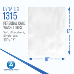 Dynarex disposable wipes with high absorbency for quick drying.