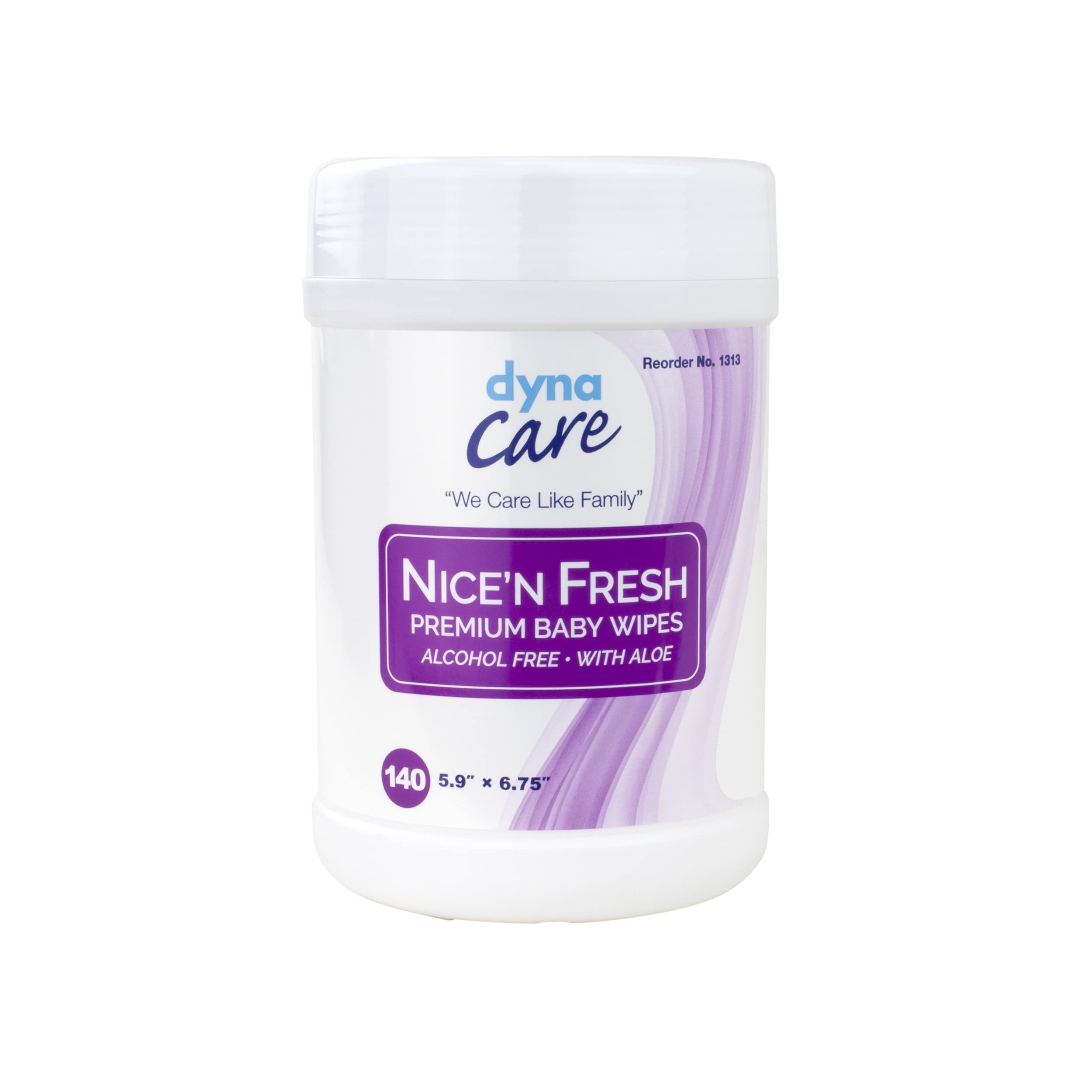 Dynarex Nice'n Fresh canister with 140 wipes for quick cleanup