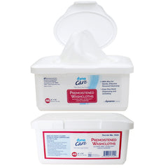 Dynarex personal cleansing washcloths in a tub front view for easy cleansing.