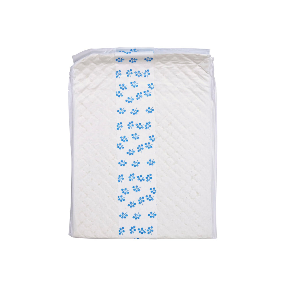 Dynarex adhesive strip closeup on pant liner demonstrates secure placement during movement.