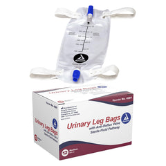 Dynarex urinary leg bag 600 ml with non-drip closure for catheter users