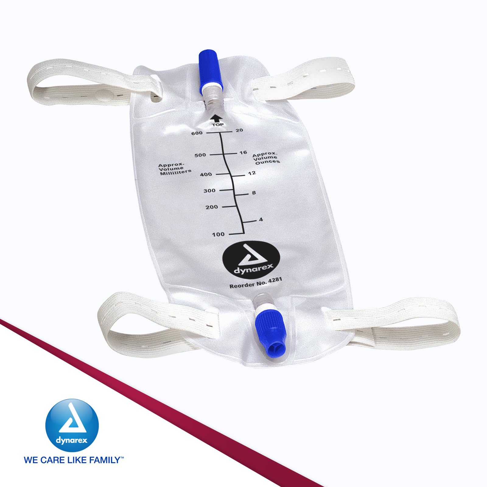 Dynarex leg strap secures the bag around the leg for a stable fit