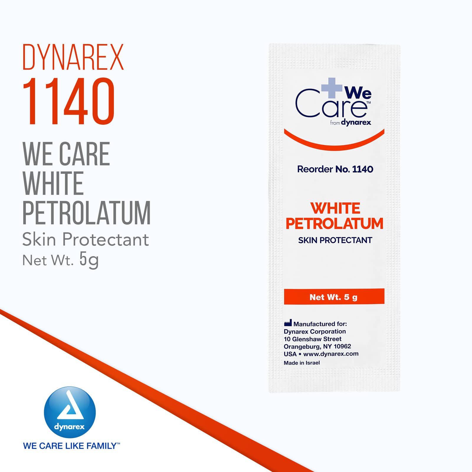 Dynarex White Petrolatum box packaging ideal for clinics and schools