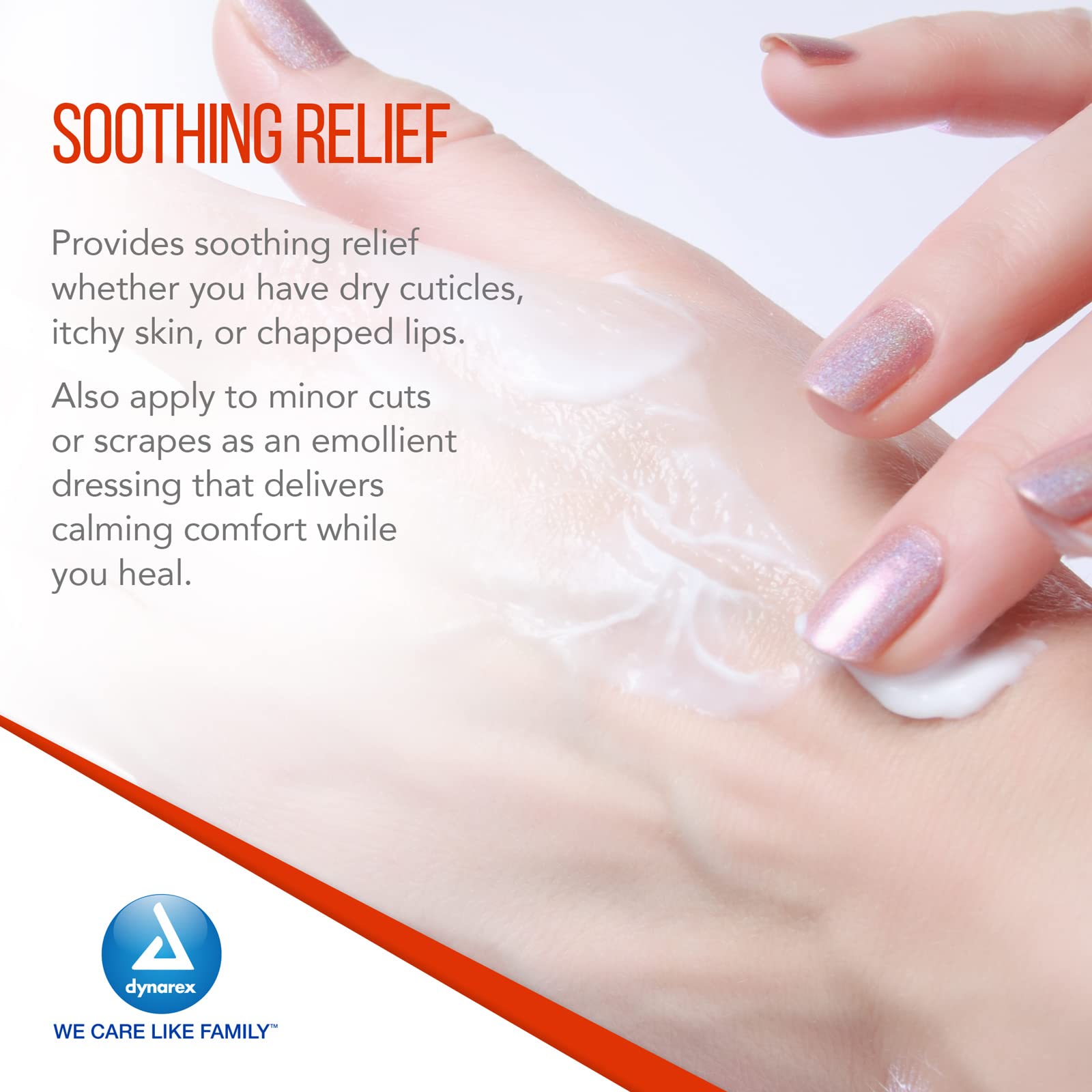 Dynarex White Petrolatum for dry skin relief and gentle protection