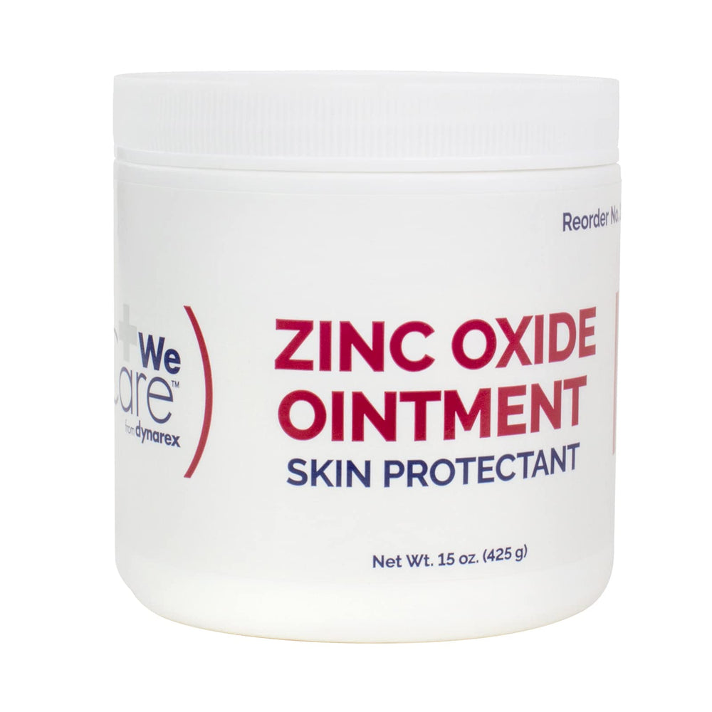 Dynarex zinc oxide ointment jar front for gentle diaper rash support