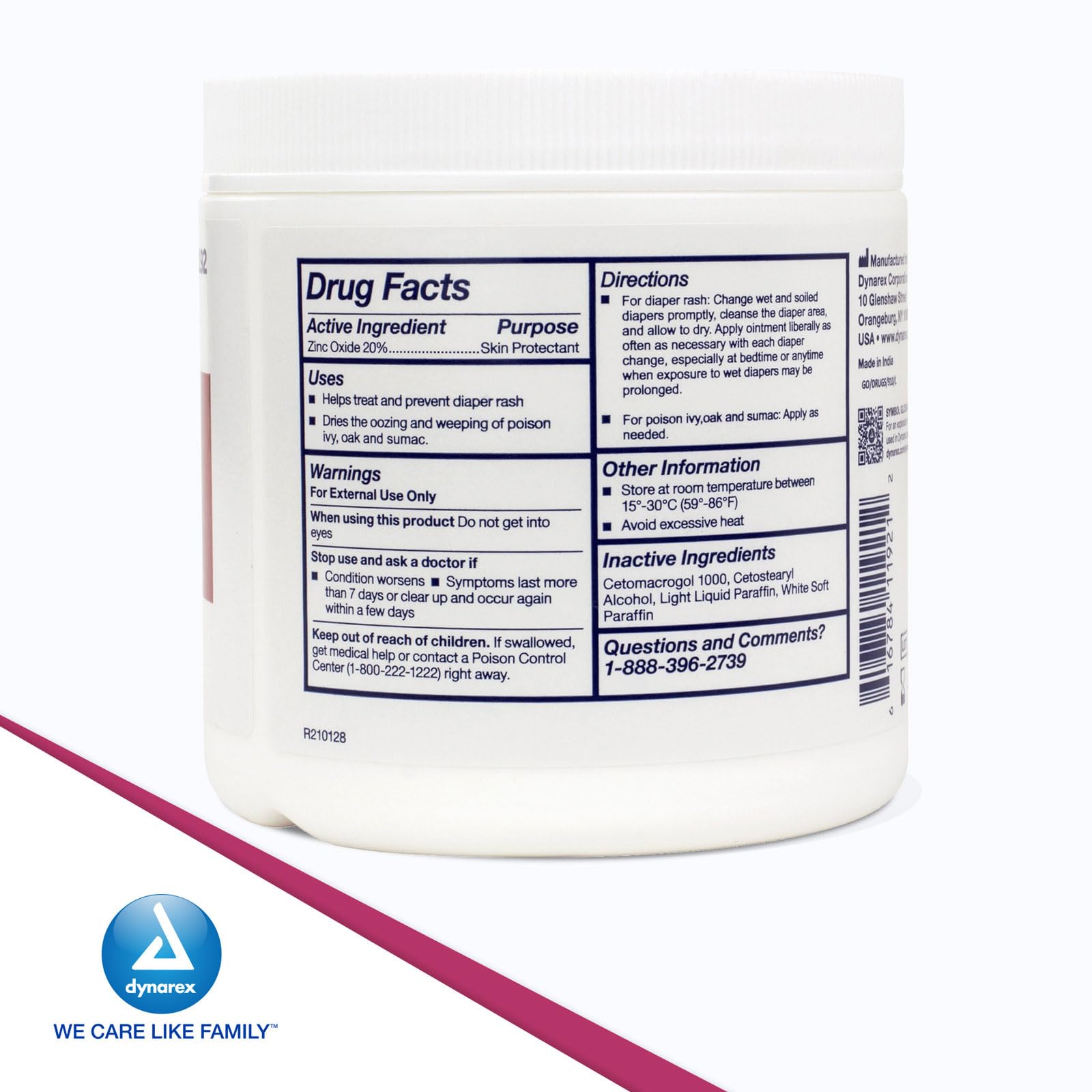Dynarex zinc oxide ointment ready for use in daily skincare routines