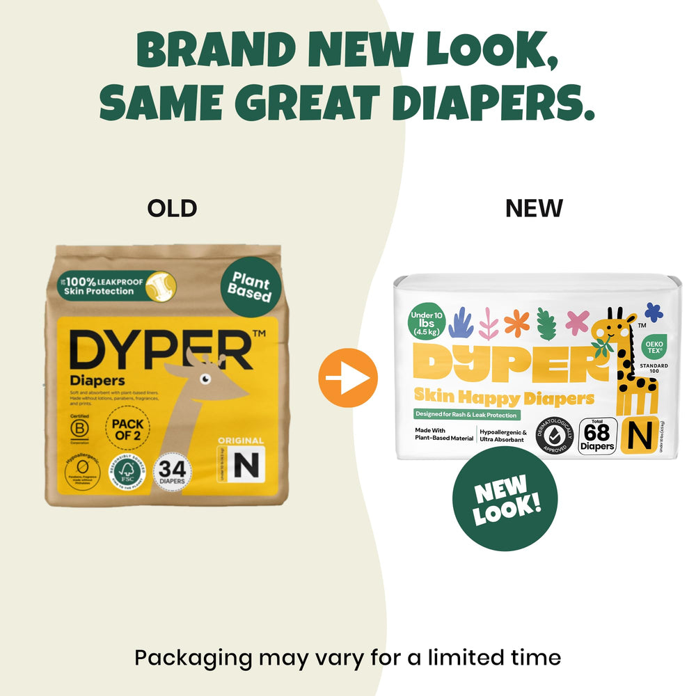 DYPER 68-count pack image showing value for daily and overnight changes.