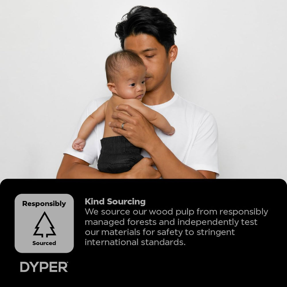 DYPER Charcoal Enhanced Diapers close-up of fabric texture emphasizes ultra softness.